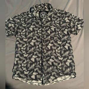 Blackcraft Moth Button Up Short Sleeve